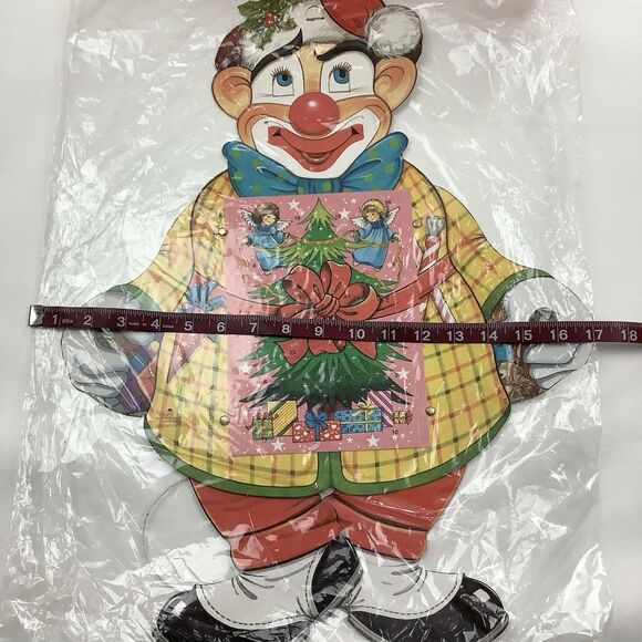 Vintage Pull String Santa Christmas Advent Calendar Denmark Moldow Movable Clown - Picture 11 of 12